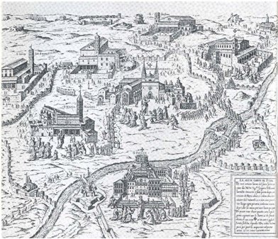 030_Le_Sette_Chiese_di_Roma_disegno_del_1575