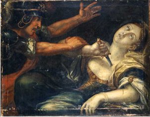 102 Morte di Lucrezia, anonimo lombardo del 17 secolo