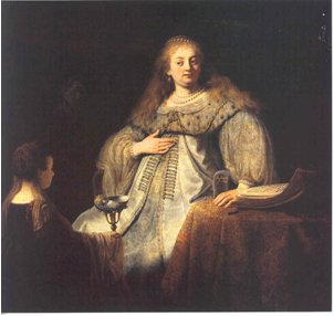 151 Artemisia chiede la coppa, Rembrandt, 17 secolo