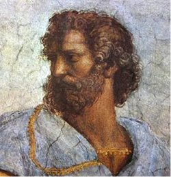 039 Aristotele, Raffaello, La Scuola di Atene, Vaticano