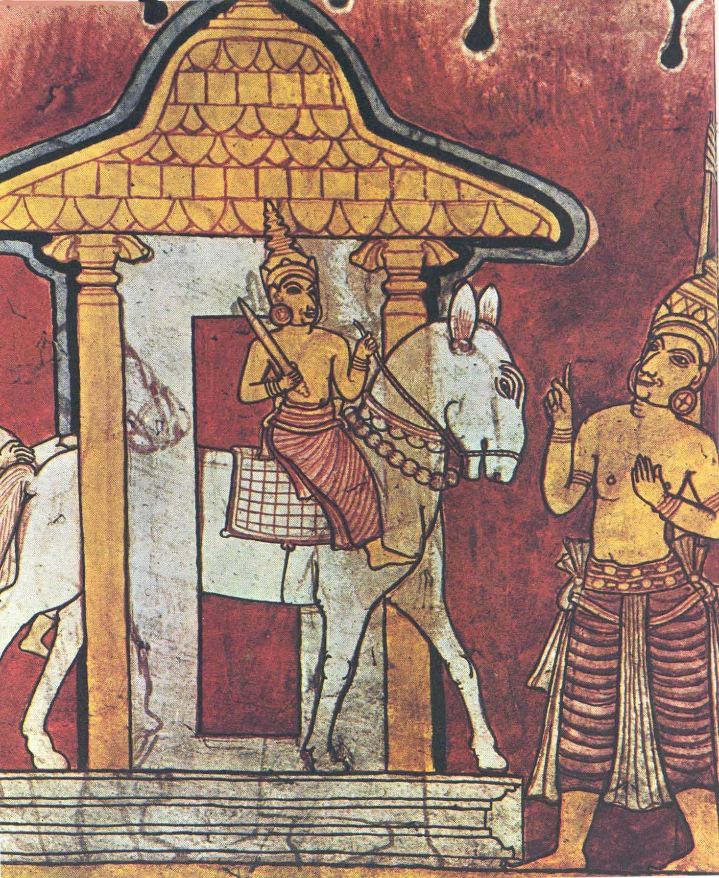 Cavalli Pittura del Tempio della Grotta a Dambula