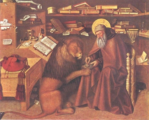 45 San Girolamo e il leone, Colantonio, XV secolo