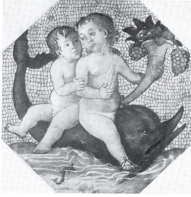 Esseri mitologici, Pinturicchio, 15° sec., Palazzo dei Penitenzieri, Roma 2 di 3