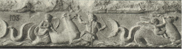 Tritoni, Nereidi ed Eroti, fregi, Museo Archeologico, Atene 1 di 2