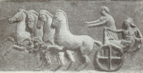 12 Quadriga, bassorilievo V sec. a.C., Museo archeologico, Atene