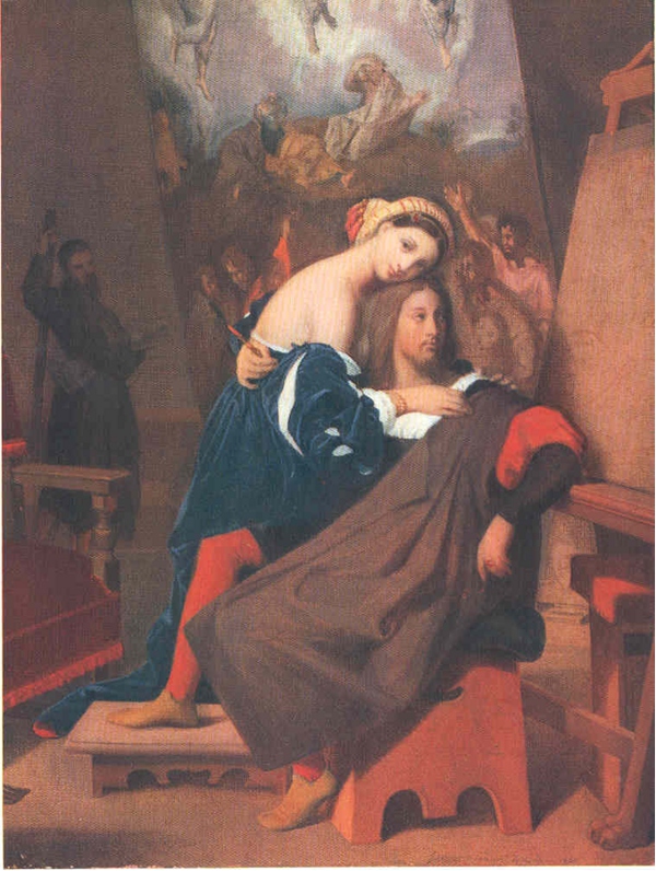 16 Raffaello con la Fornarina, Ingres, 1840. Galleria d'Arte, Columbus