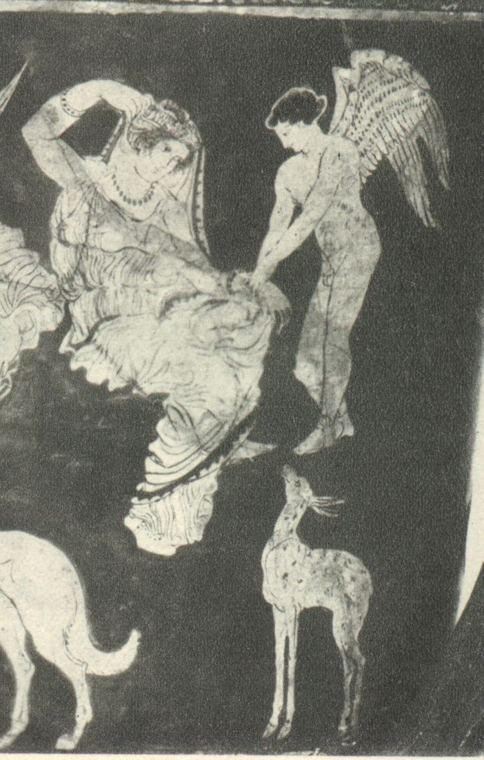 Afrodite ed Eros, pittura su cratere, Biblioteca Nazionale, Parigi