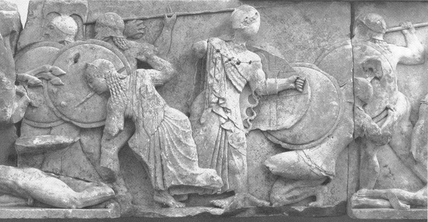 Gigantomachia,  rilievo, Tesoro di Sifni, Delfi, Grecia