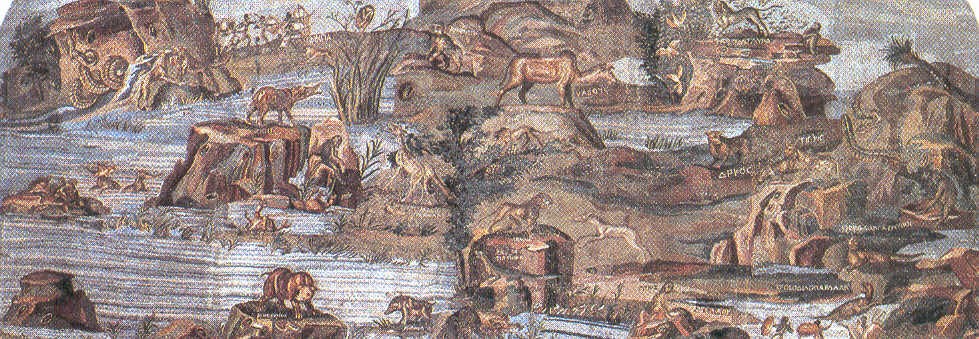 Mosaico  del Nilo,  1° sec. aC, Museo Archeologico, Palestrina