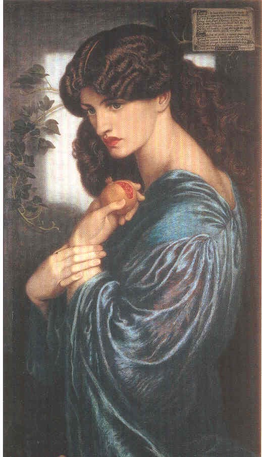 Persefone con la melagrana, D. G. Rossetti, 19° sec., Tate Gallery, Londra