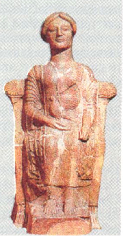 Demetra, statua fittile, 5°sec. aC, Museo Nazionale, Reggio Calabria