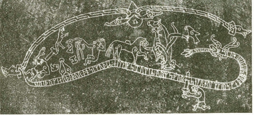 01  La saga di Sigfrido, pietra runica, XI sec., Ramsud, Svezia