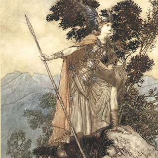 16 Brunilde con il giavellotto, A. Rackham