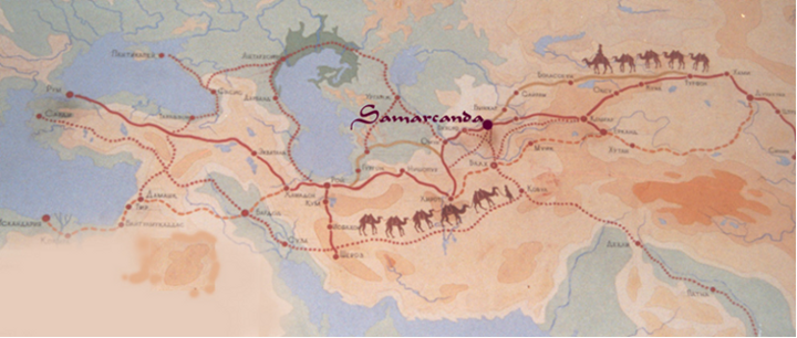 SAMARCANDA, lungo la Via della Seta mappa