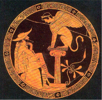 Edipo e la Sfinge, V sec. a.C., Museo Archeologico, Taranto 001 Edipo e la Sfinge, V sec. a.C., Museo Archeologico, Taranto